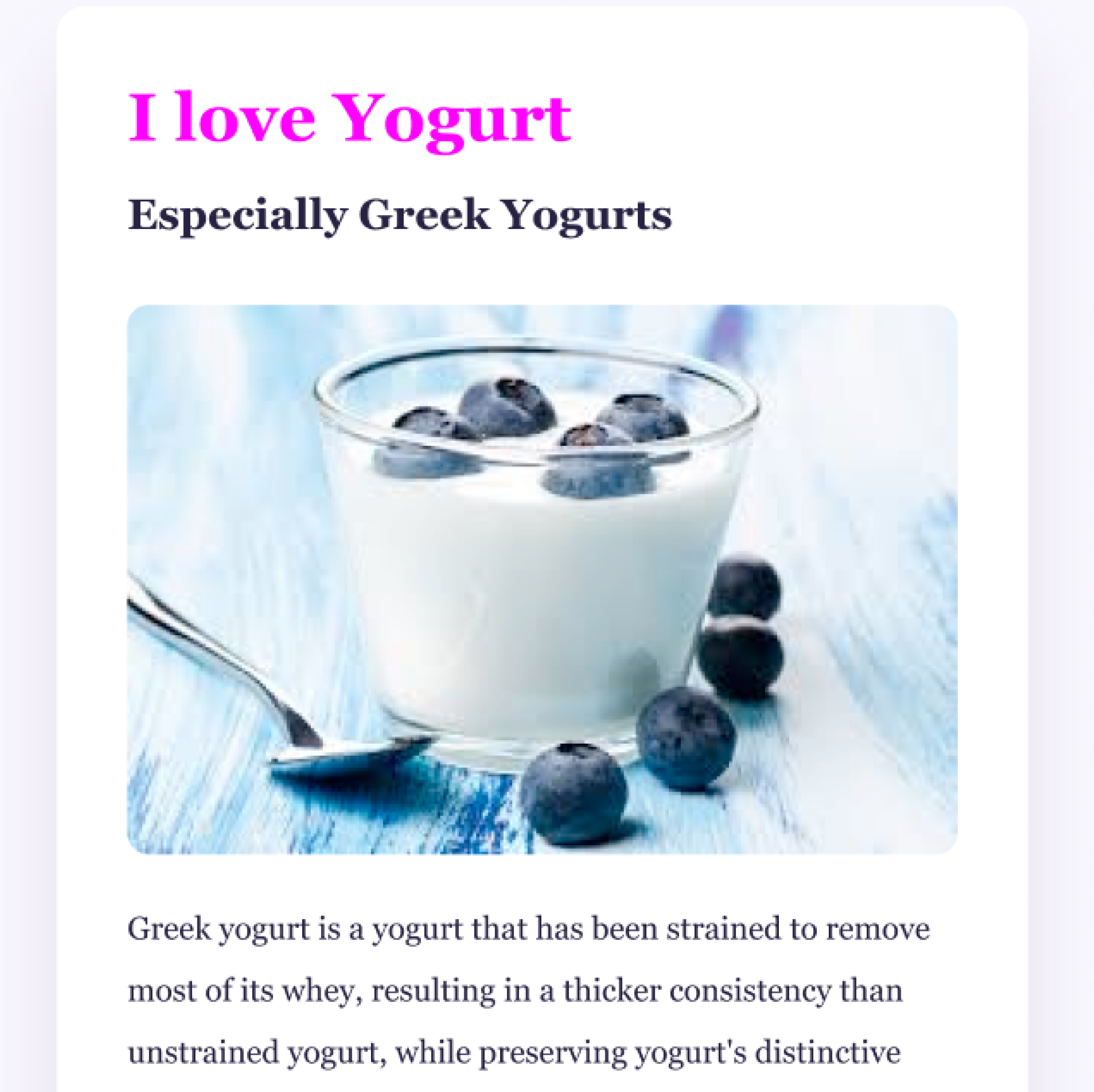 Yogurt App Preview